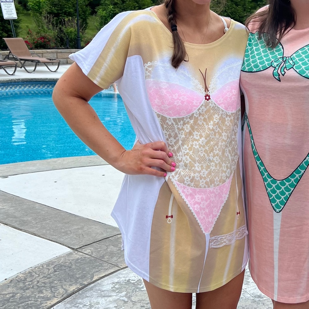 Bridal swimsuit coverup